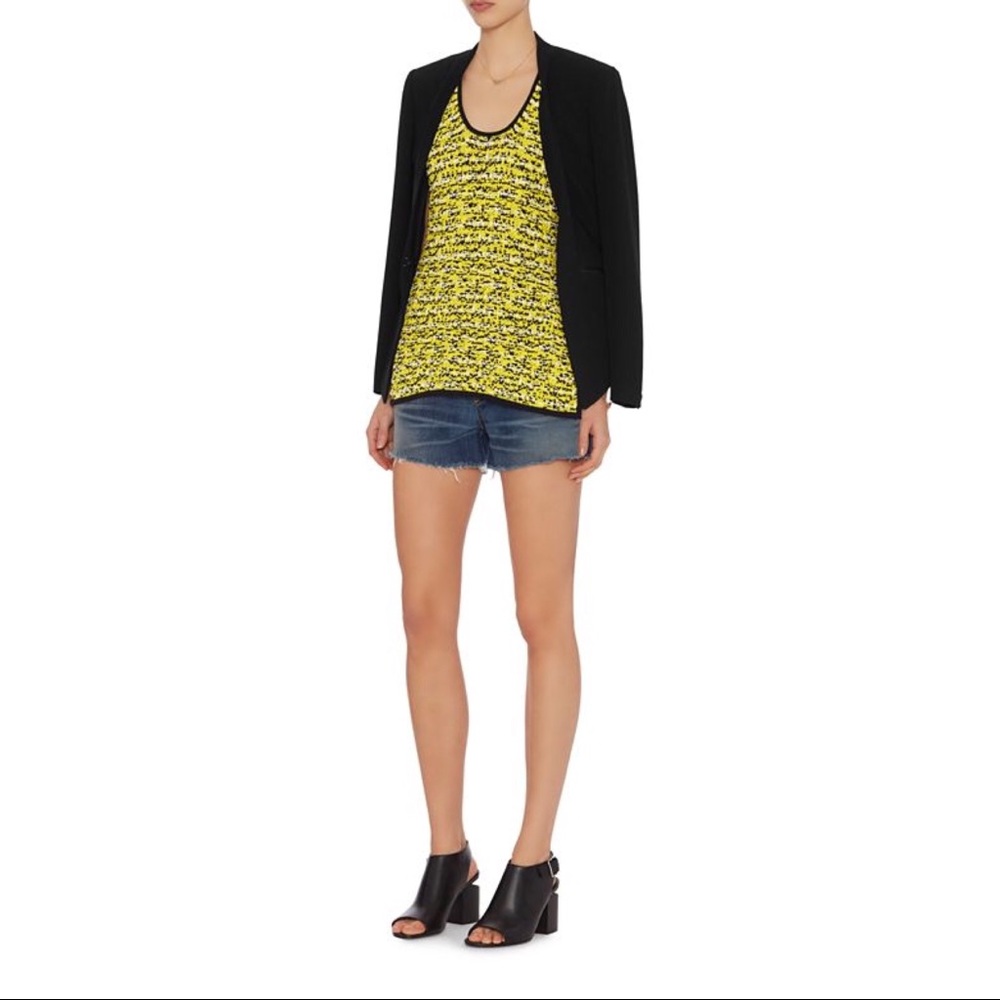 NWT RAG & BONE Viola Black Yellow Knit Tank Medium